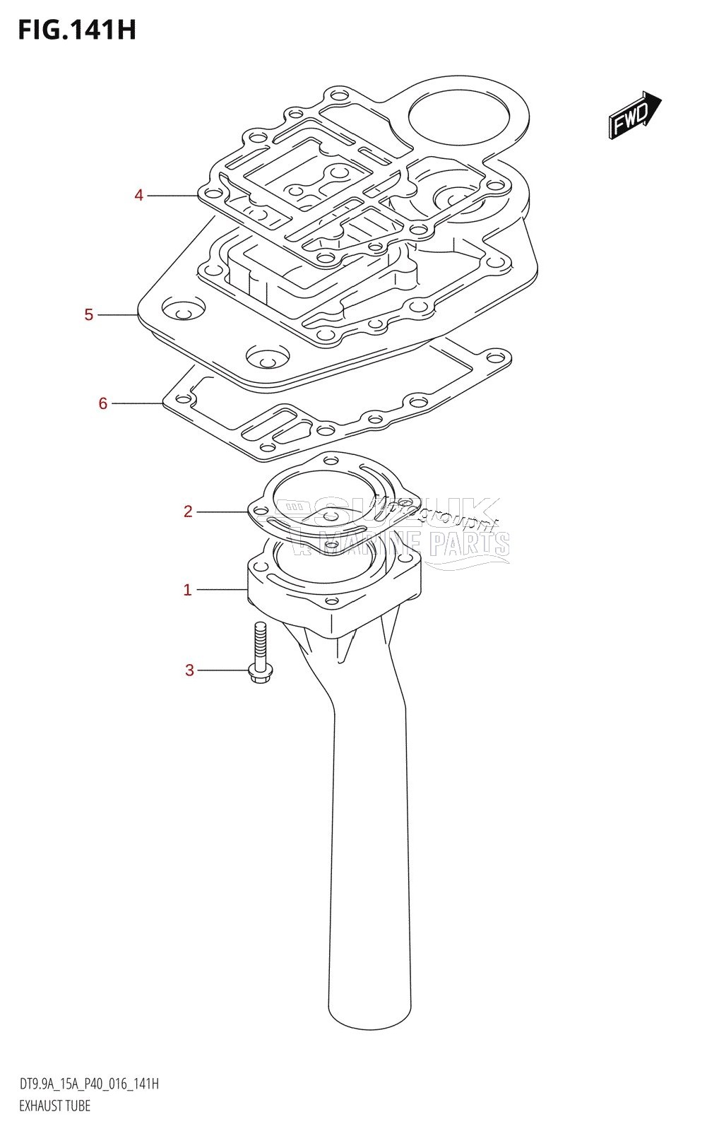 EXHAUST TUBE (DT15A:P81)