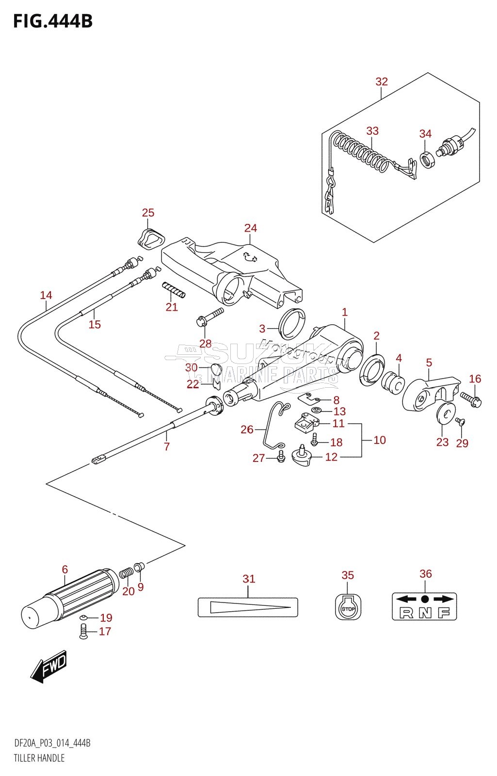 TILLER HANDLE (DF9.9BTH:P03)