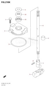 DF140A From 14003F-410001 (E01 E40)  2014 drawing SHIFT ROD (DF140AZ:E40)