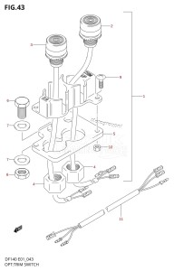 DF140Z From 14002Z-110001 (E03)  2011 drawing OPT:TRIM SWITCH