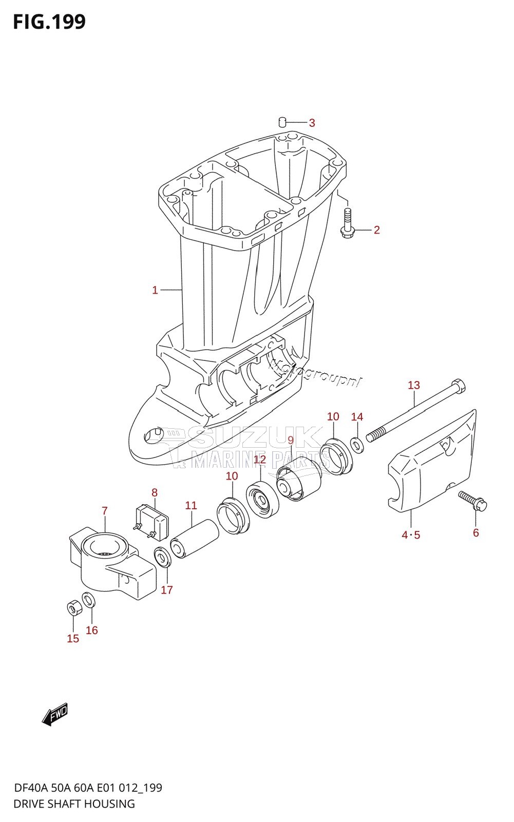 DRIVE SHAFT HOUSING (DF40AST E34)