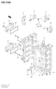 DF70 From 07001F-971001 (E11)  1999 drawing CYLINDER BLOCK