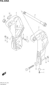 04003F-910001 (2019) 40hp E03-USA (DF40AT) DF40A drawing CLAMP BRACKET (DF40A,DF50A)