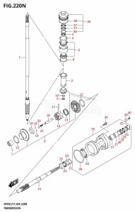 DF200T From 20002F-440001 (E01 - E40)  2024 drawing TRANSMISSION (DF250ST)