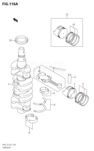 DF60 From 06001F-861001 (E01)  1998 drawing CRANKSHAFT