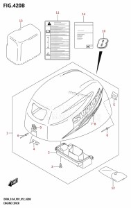 DF9.9A From 00994F-210001 (P03)  2012 drawing ENGINE COVER (DF8AR:P01)