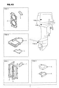 DT9.9C From 00994-906350 ()  1989 drawing OPT GASKET SET