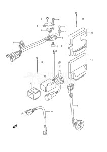 Outboard DF 175 drawing PTT Switch/Engine Control Unit