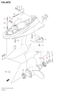 DF140AZ From 14003Z-310001 (E01 E40)  2013 drawing GEAR CASE (DF115AZ:E01)