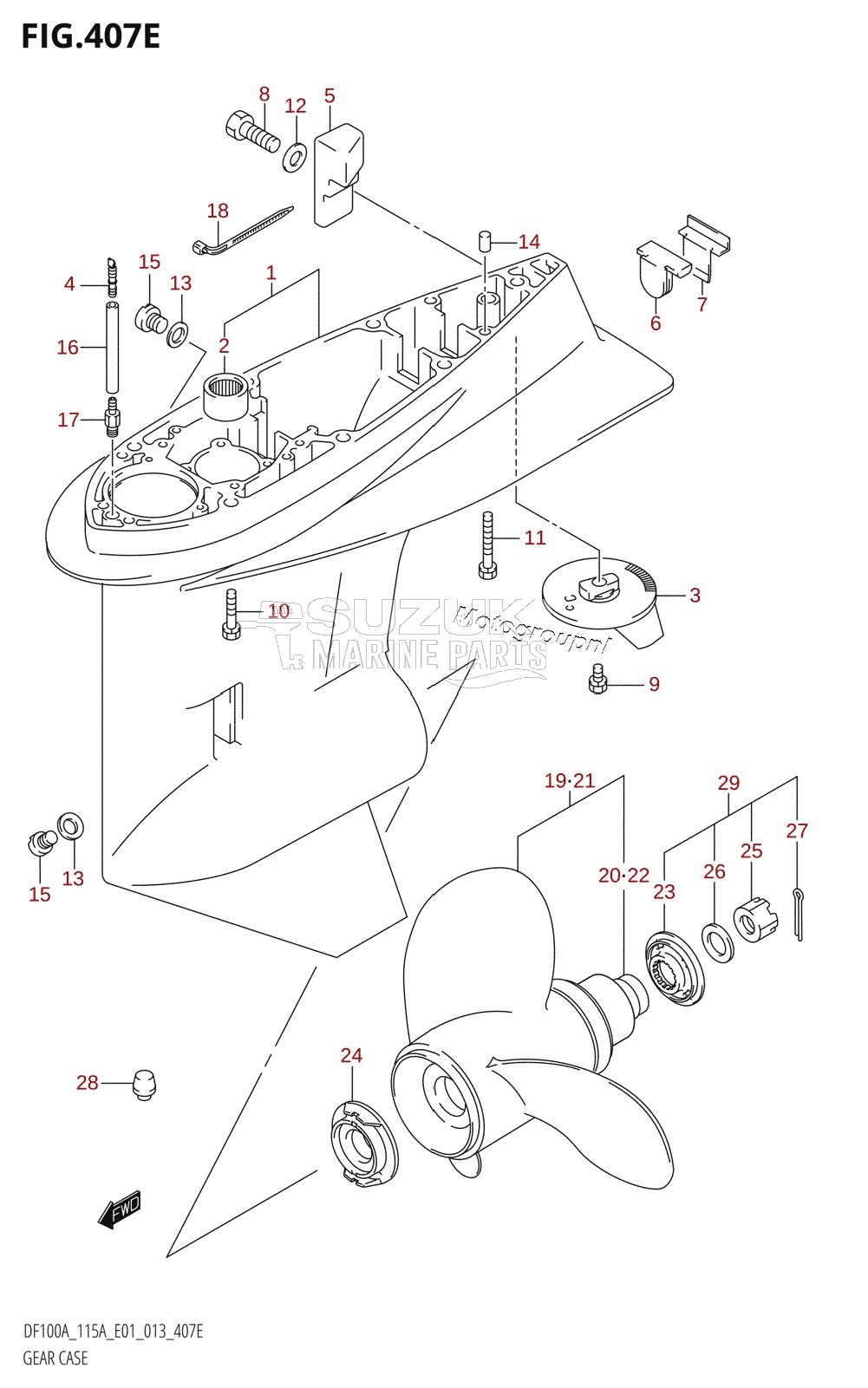 GEAR CASE (DF115AZ:E01)