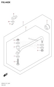 DF70A From 07003F-710001 (E01 E40)  2017 drawing DRAG LINK (DF90ATH:E40)