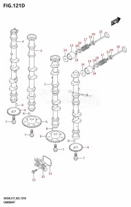 DF200Z From 20002Z-140001 (E01 E40)  2021 drawing CAMSHAFT ((DF225T,DF225Z):(022,023))