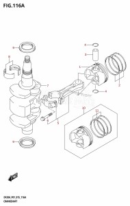 DF9.9B From 00995F-510001 (P01)  2005 drawing CRANKSHAFT