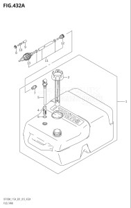 14003Z-310001 (2013) 140hp E01 E40-Gen. Export 1 - Costa Rica (DF140AZ) DF140AZ drawing FUEL TANK