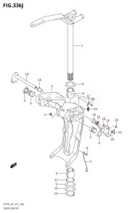 DF200Z From 20002Z-210001 (E01 E40)  2012 drawing SWIVEL BRACKET (DF250T:E01:(X-TRANSOM,XX-TRANSOM))