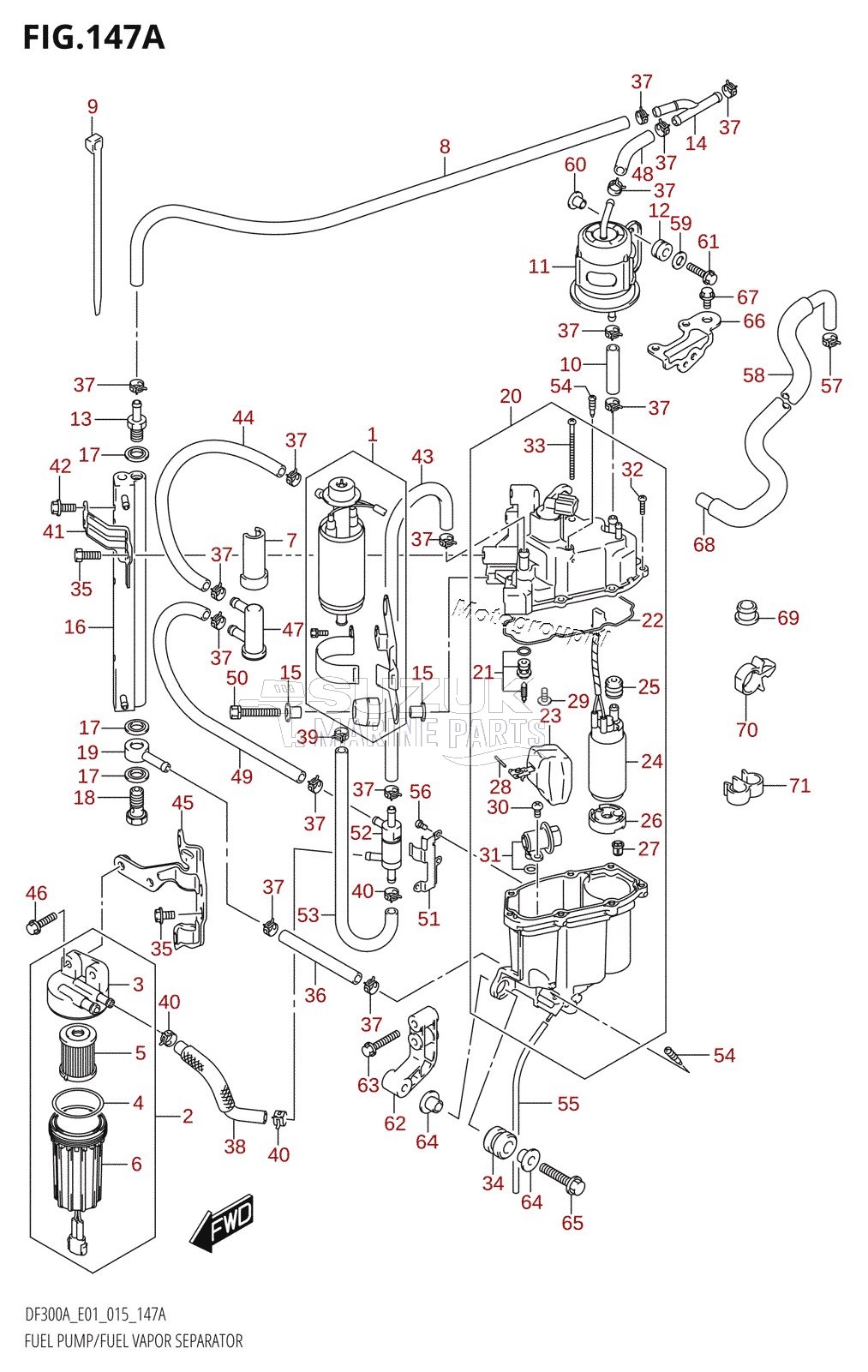 FUEL PUMP /​ FUEL VAPOR SEPARATOR (DF300A:E01)