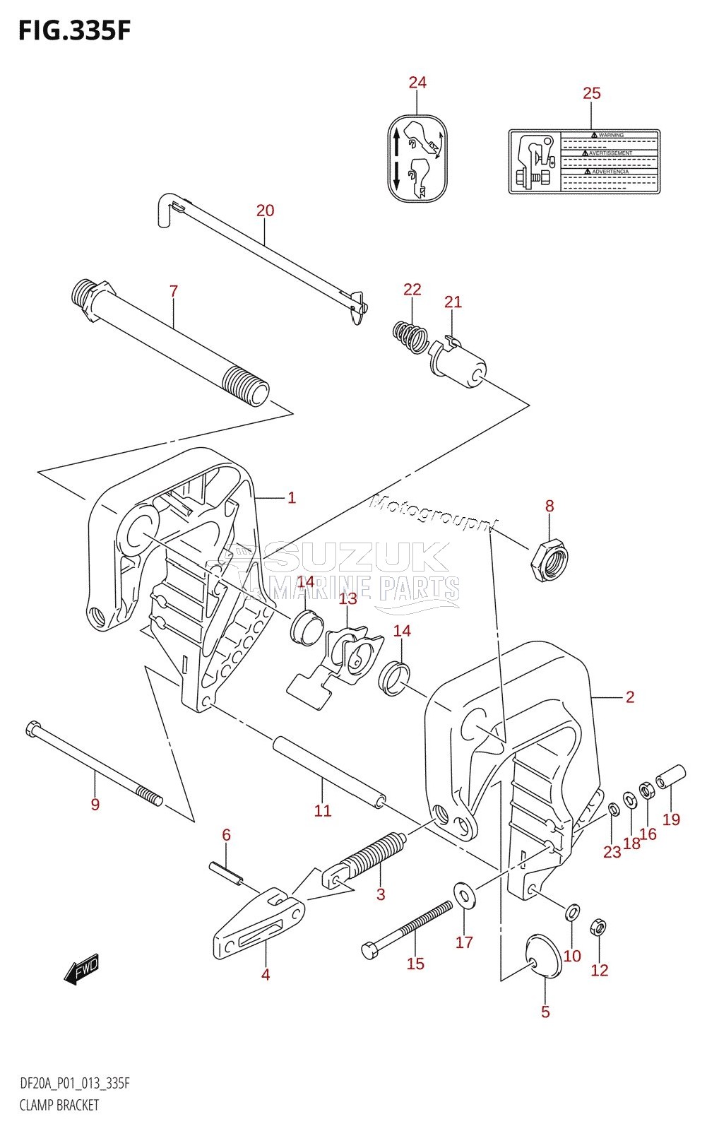 CLAMP BRACKET (DF20A:P40)