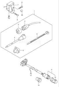 00991F-861001- (1998) 9.9hp - (DF9.9(A,AR)S W) DF9.9(A,A)S W drawing OPT:RECEPTACLE SET