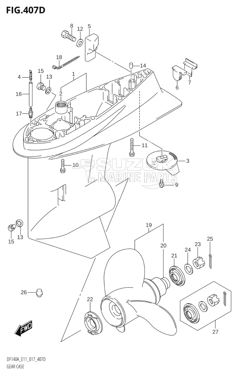 GEAR CASE (DF115AZ:E11)