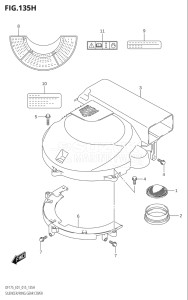 15002F-510001 (2005) 150hp E01 E40-Gen. Export 1 - Costa Rica (DF150T    DF150TG) DF150 drawing SILENCER / RING GEAR COVER (DF150ZG:E40)
