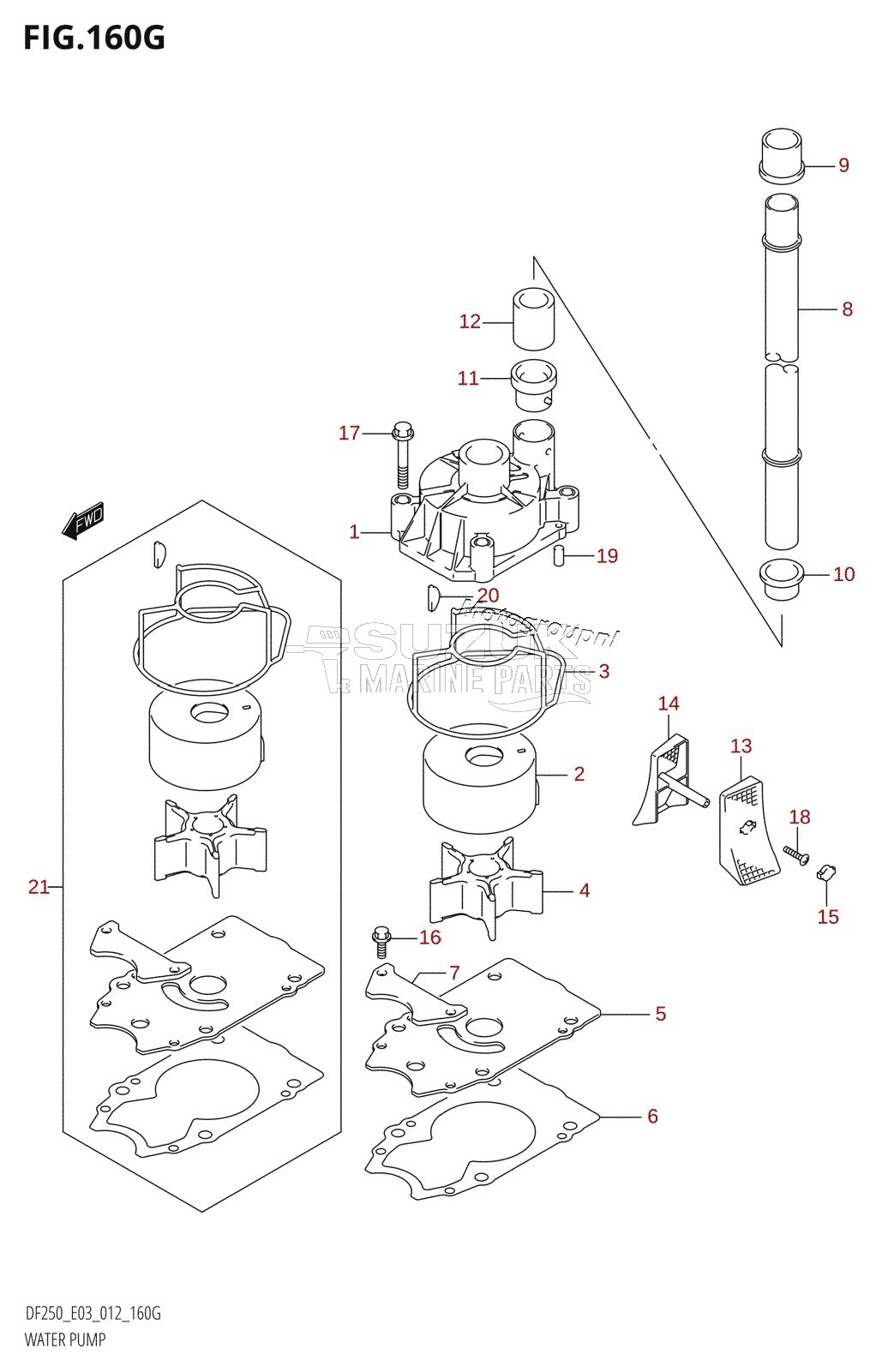 WATER PUMP (DF250ST:E03)