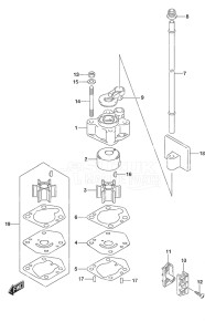 Outboard DF 9.9B drawing Water Pump