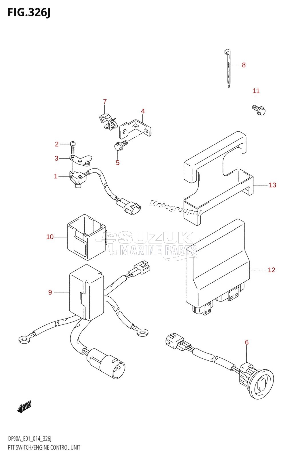 PTT SWITCH /​ ENGINE CONTROL UNIT (DF90ATH:E01)