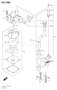 DF100A From 10003F-510001 (E01)  2015 drawing WATER PUMP (DF115AZ:E40)