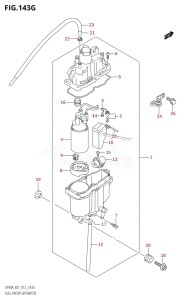 DF70A From 07003F-310001 (E01 E40)  2013 drawing FUEL VAPOR SEPARATOR (DF90A:E01)