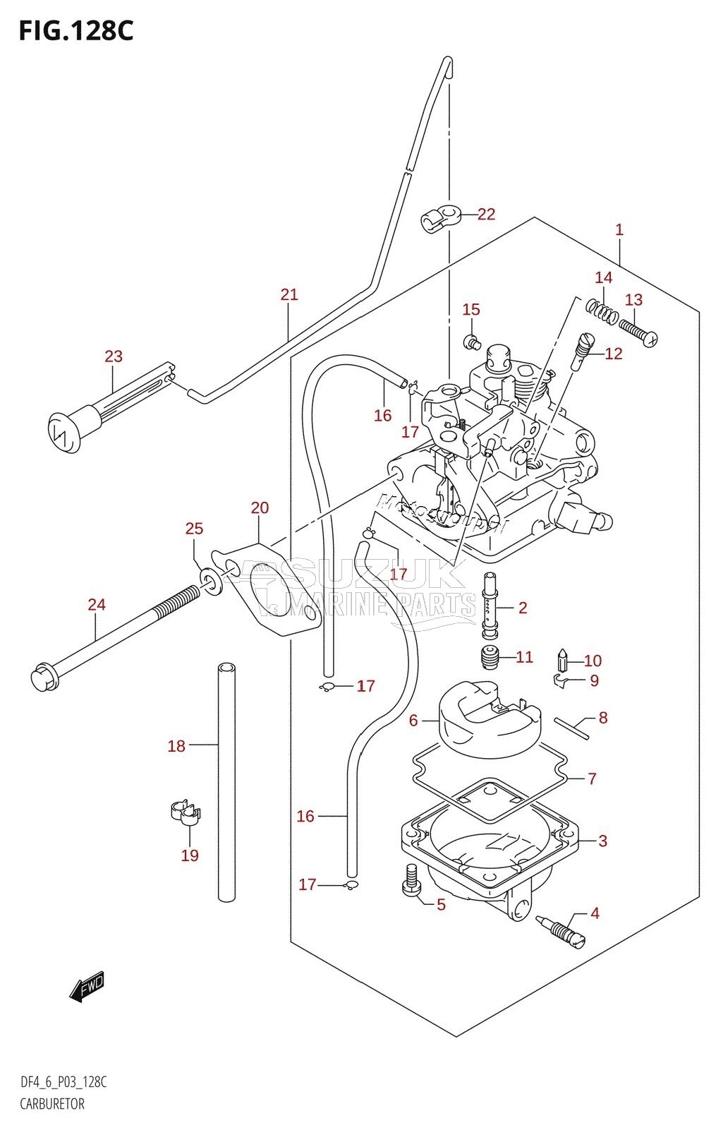 CARBURETOR ((DF4,DF6):(K5,K6,K7,K8,K9,K10,011))