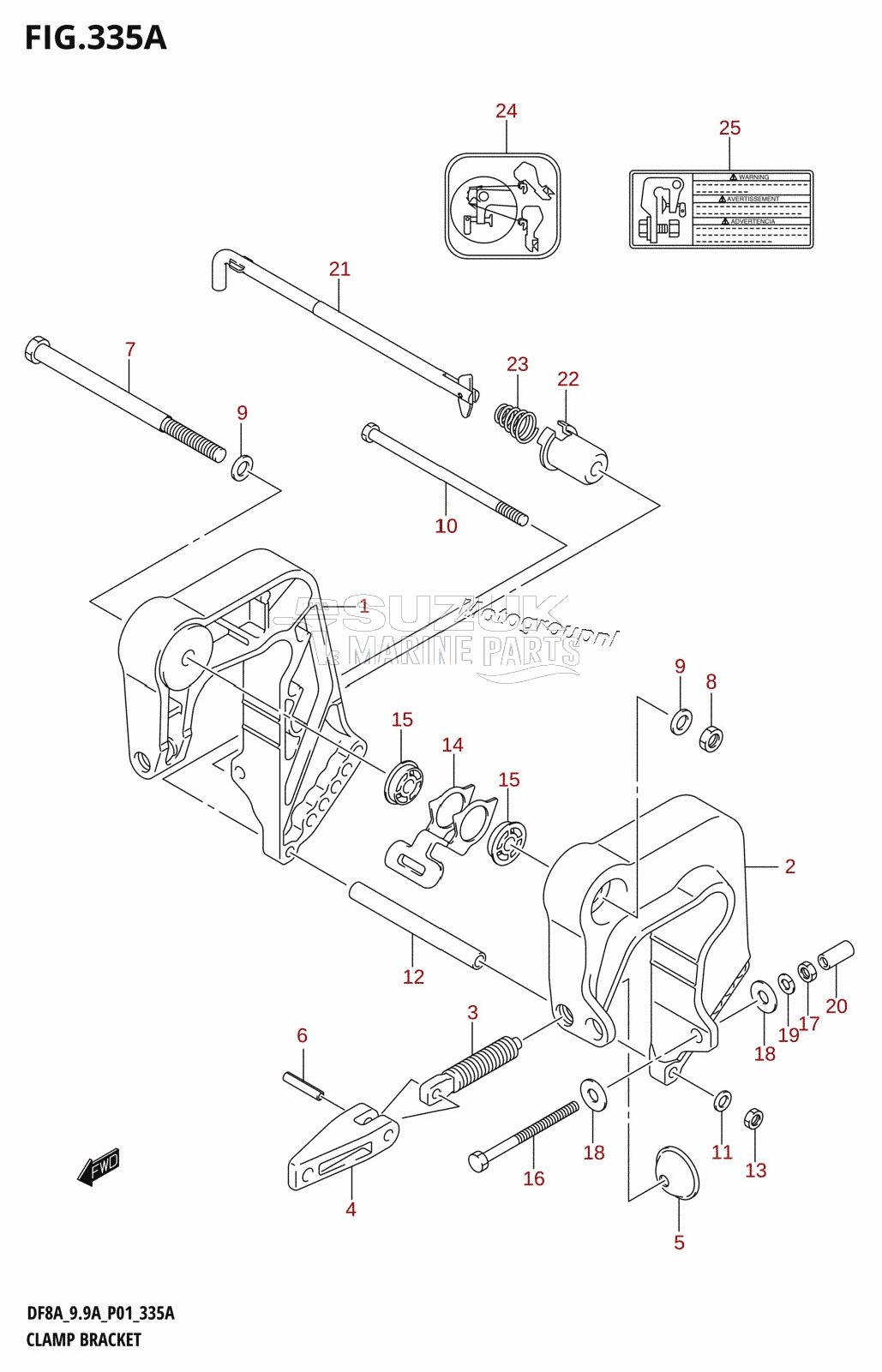 CLAMP BRACKET (DF8A,DF9.9A)