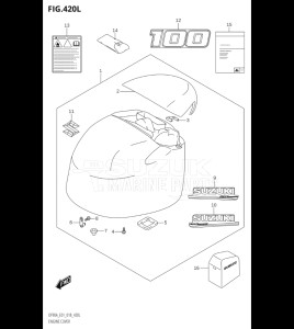 10004F-810001 (2018) 100hp E01 E40-Gen. Export 1 - Costa Rica (DF100BT) DF100B drawing ENGINE COVER (DF100B:E01)