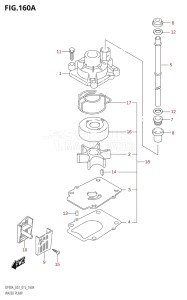 09003F-510001 (2005) 90hp E03-USA (DF90A) DF90A drawing WATER PUMP