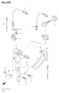 DF175ZG From 17502Z-410001 (E03)  2014 drawing SENSOR (DF175T:E03)