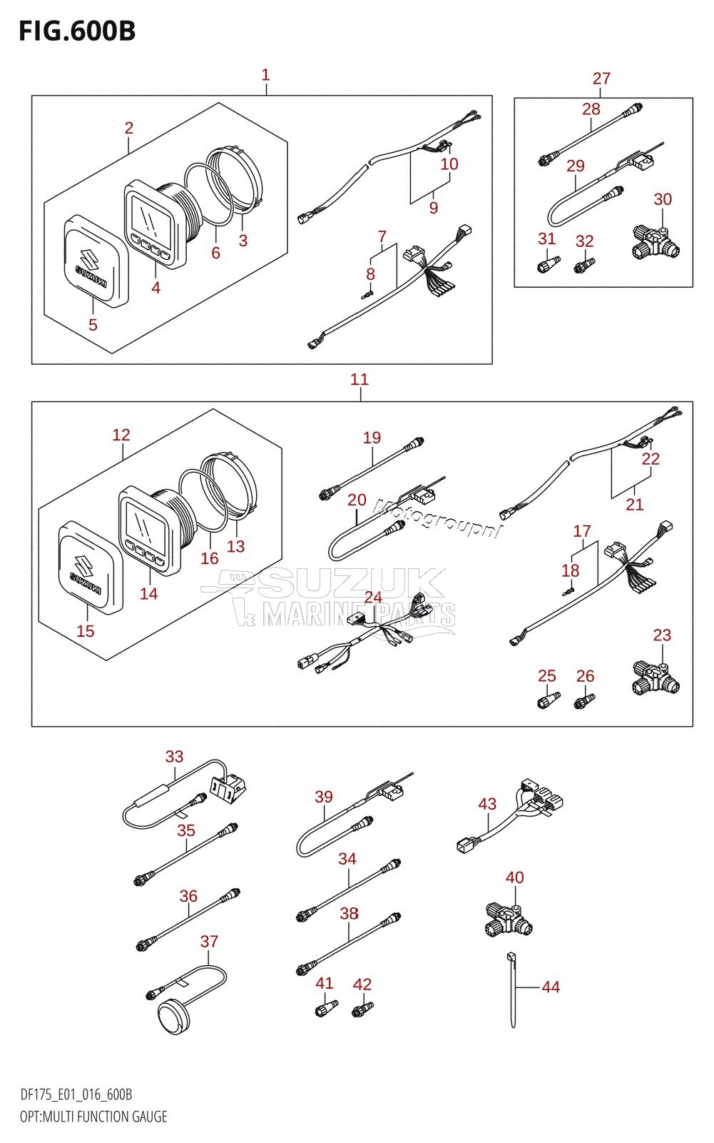 OPT:MULTI FUNCTION GAUGE (DF150T:E40)