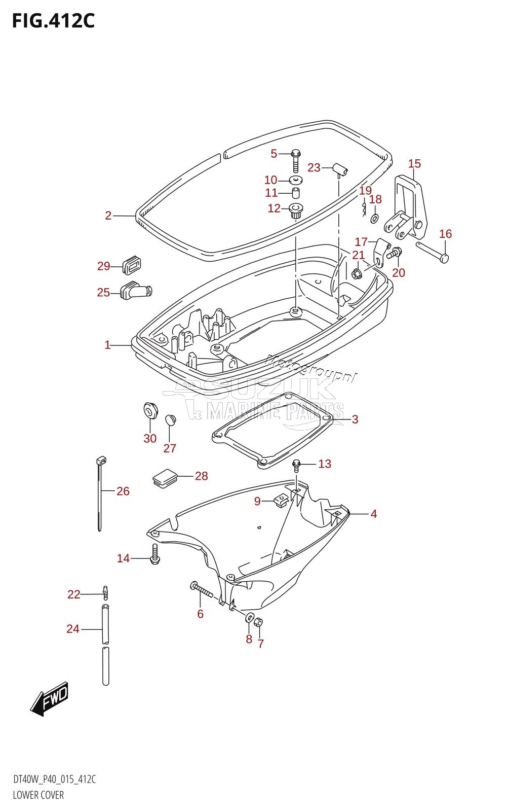 LOWER COVER (DT40WR:P40)