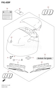 DF90A From 09003F-310001 (E01 E40)  2013 drawing ENGINE COVER (DF80A:E40)