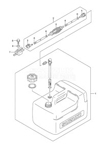 Outboard DF 9.9 drawing Fuel Tank