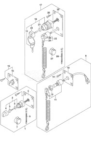 Outboard DF 30A drawing Switch Remote Control