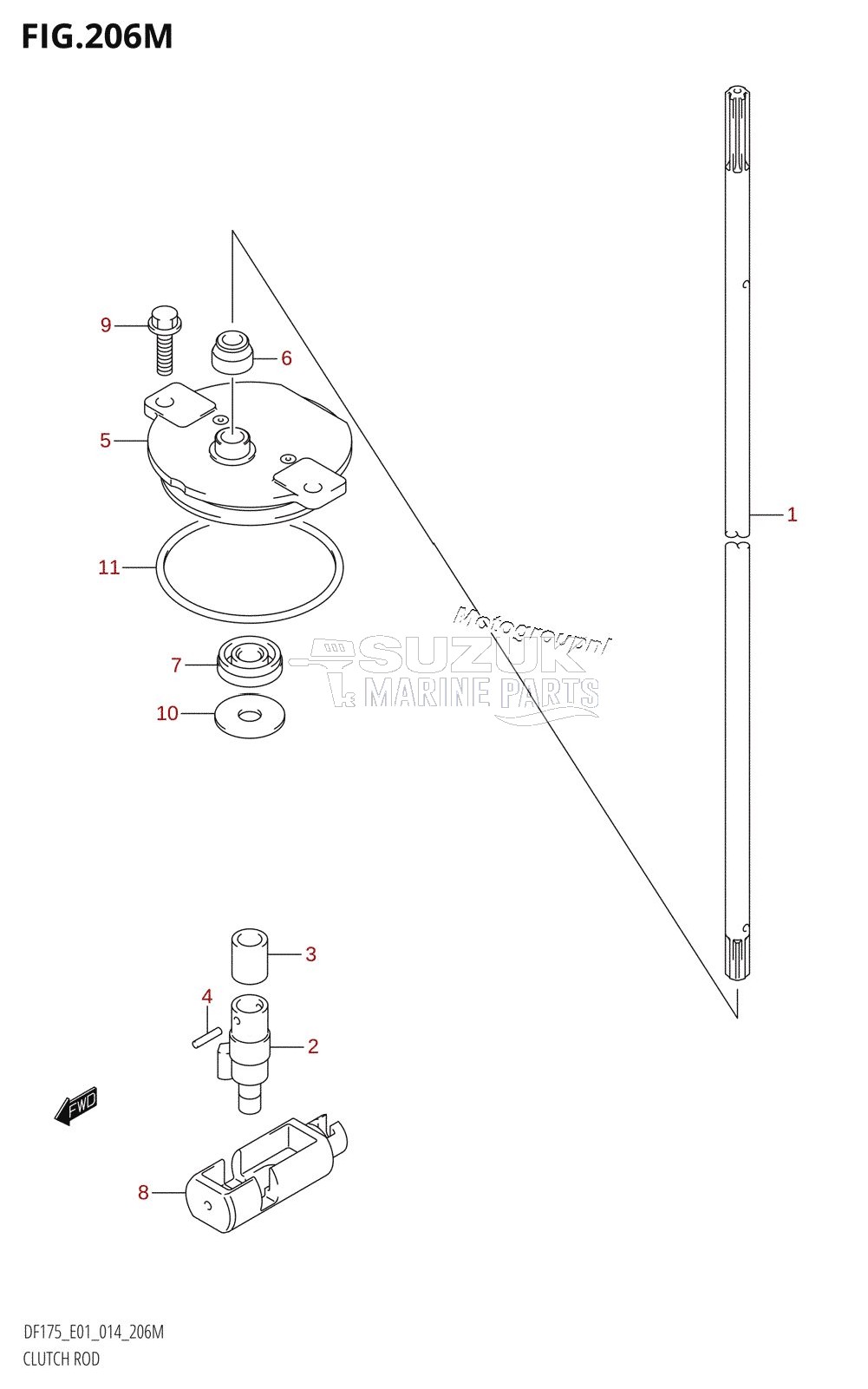 CLUTCH ROD (DF175TG:E40)