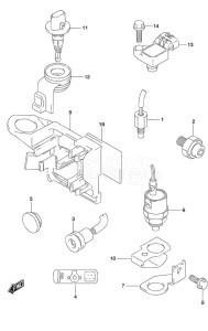 Outboard DF 9.9B drawing Sensor/Switch Remote Control