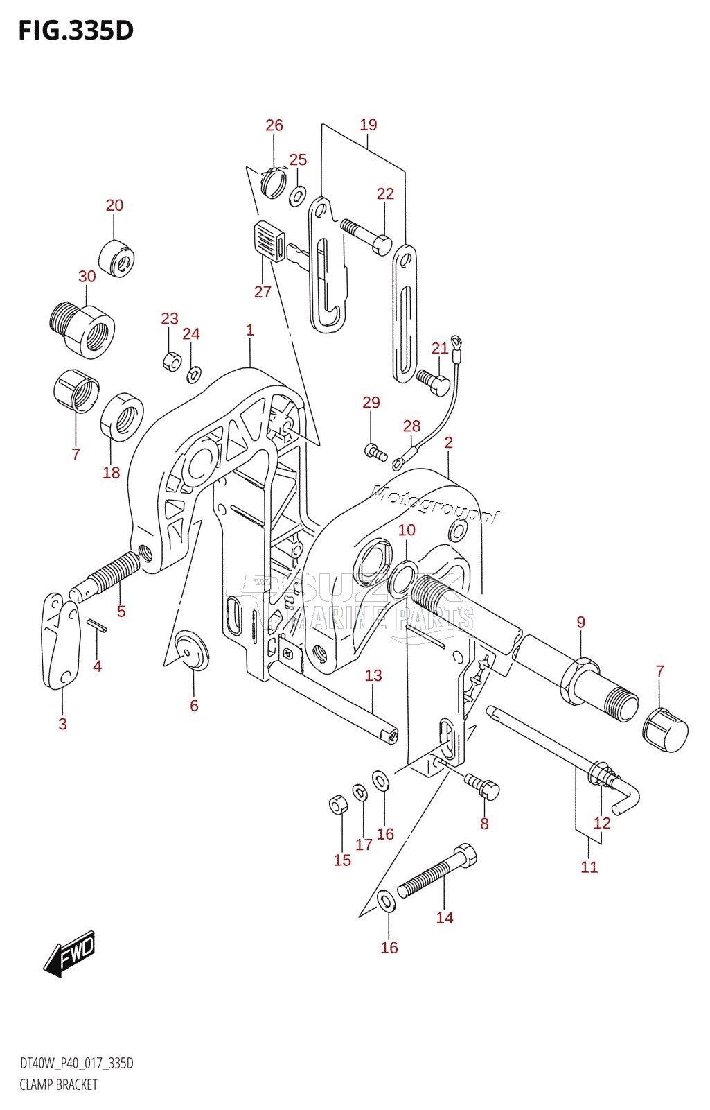 CLAMP BRACKET (DT40WR:P90)