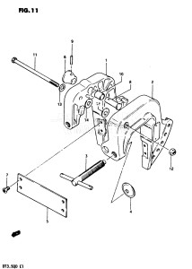 DT3.5 From 0351-300001 ()  1983 drawing CLAMP BRACKET