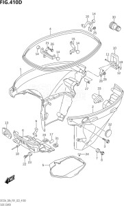 03003F-140001 (2021) 30hp P01 P40-Gen. Export 1 (DF30A   DF30AQ   DF30AR   DF30AT  DF30AT    DF30AT   DF30ATH  DF30ATH    DF30ATH) DF30A drawing SIDE COVER (DF25ATH,DF30ATH)