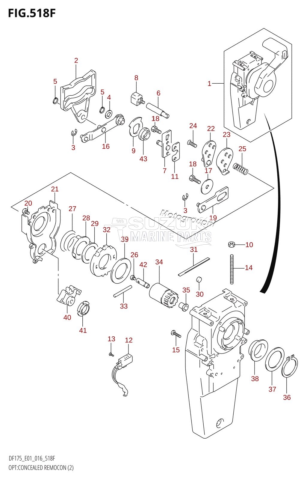 OPT:CONCEALED REMOCON (2) (DF175T:E40)