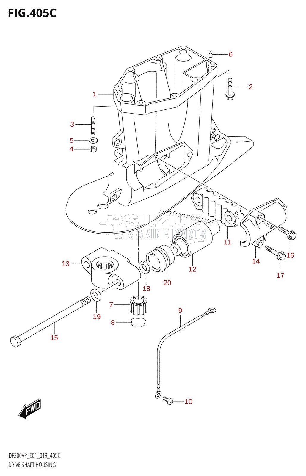 DRIVE SHAFT HOUSING (DF200AP:E01)