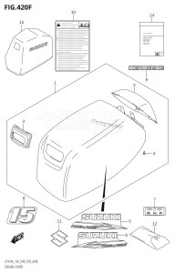 DT9.9A From 00996-810001 (P36 P40 P81)  2018 drawing ENGINE COVER (DT15AK)