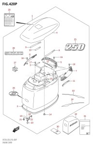 DF200 From 20002F-610001 (E03)  2016 drawing ENGINE COVER (DF250ST:E03)