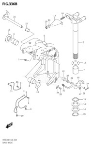 08002F-140001 (2021) 80hp E01 E40-Gen. Export 1 - Costa Rica (DF80AT) DF80A drawing SWIVEL BRACKET (DF80A)