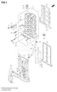 08002F-310001 (2013) 80hp E40-Costa Rica (DF80A) DF80A drawing CYLINDER HEAD